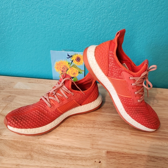 Adidas Pure Boost‎ ZG Orange Running Shoes, Size 14 main image 8